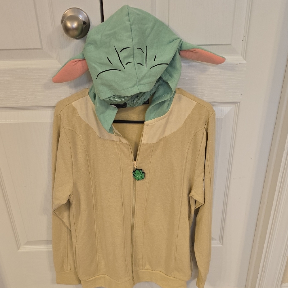 Green and Beige Character Hoodie